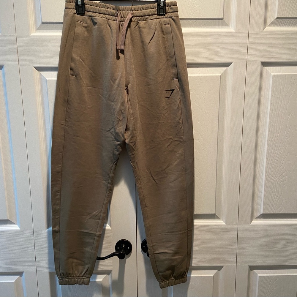 Gymshark Essential Oversized Joggers - Linen Brown